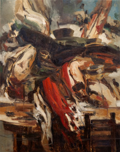 Study 2 for Picnic, March 2013, 40.5 x 32.5”.